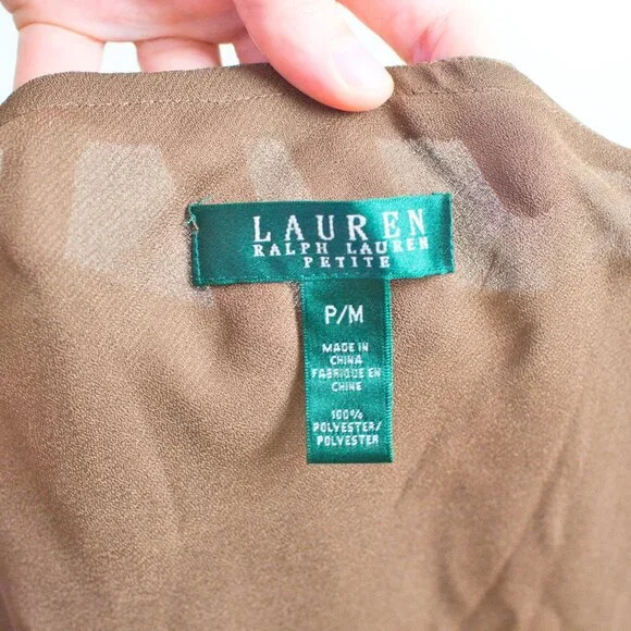 NWT Ralph Lauren Polyester Floral Midi Skirt in Earth Tones MP - Picture 8 of 9